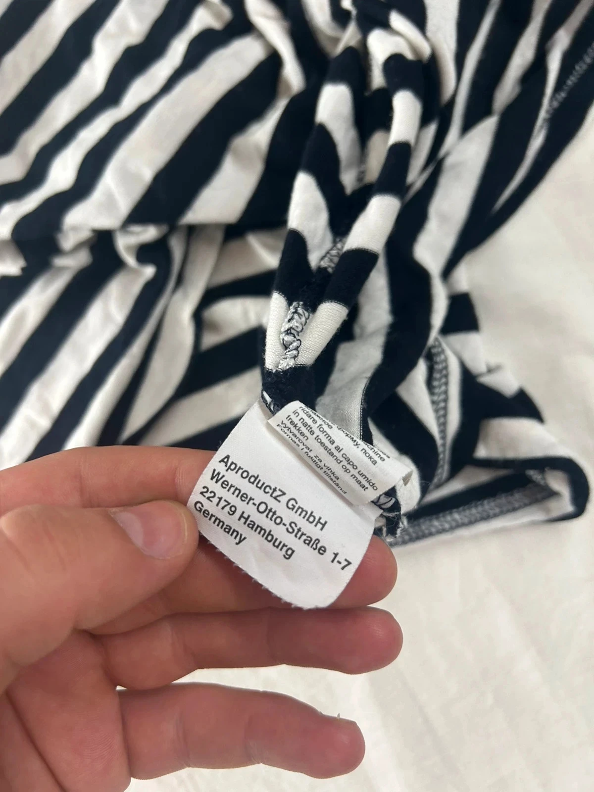 Black and white striped tank top Alessa W. collection in viscose – photo 11